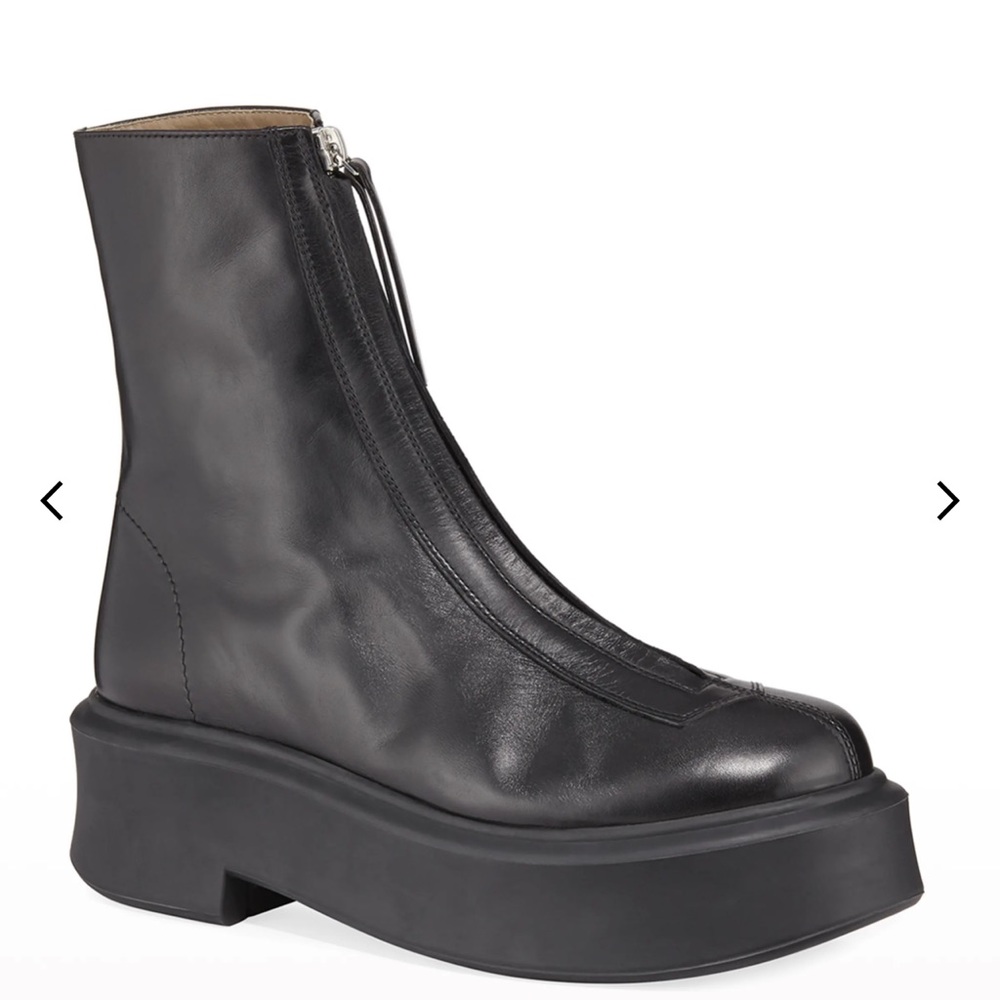 THE ROW Zipped Combat Boots 38